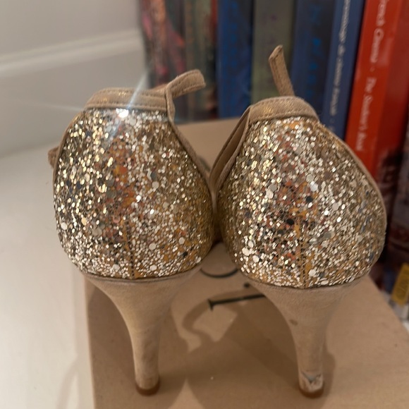 Gold Sparkle T-Srap Heels - Picture 9 of 9